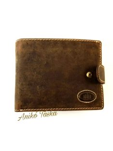 Kártyatartós bőr férfi pénztárca patentos natúrbarna 