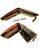 Kártyatartós bőr férfi pénztárca patentos natúrbarna 