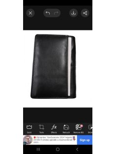 Giorgio Carelli bőr női pénztárca sok kártyás fekete