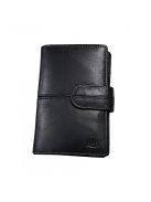 Giorgio Carelli bőr női pénztárca sok kártyás fekete