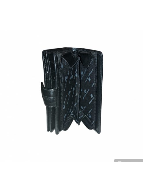 Giorgio Carelli bőr női pénztárca sok kártyás fekete