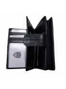 Giorgio Carelli bőr női pénztárca sok kártyás fekete