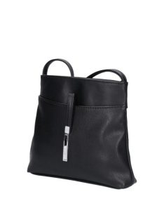 Karen rostbőr kis válltáska billenő záras fekete D099