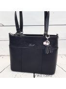 Karen női táska kis  szögletes kézi táska fekete