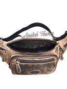 Giorgio Carelli bőr övtáska sok zsebes zsírosbőr