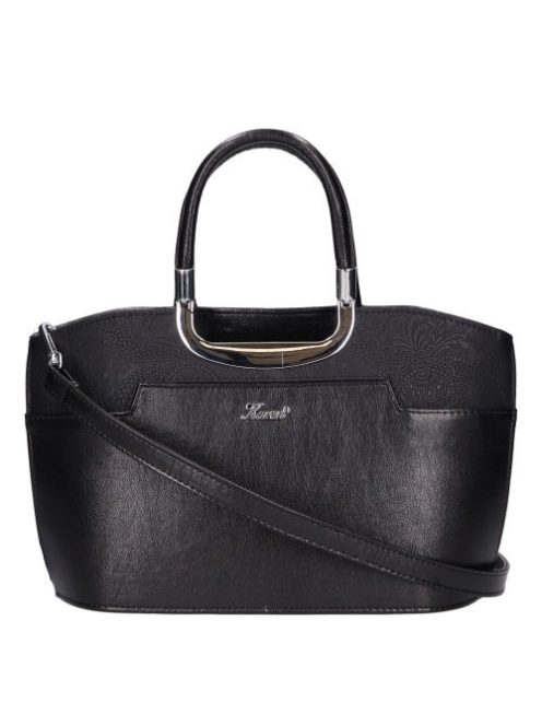 Karen elegáns kézi táska billenő fogós virágos 