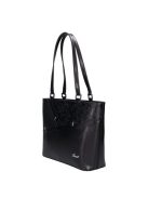 Karen merev falú táska tűzött fekete virágos 9283