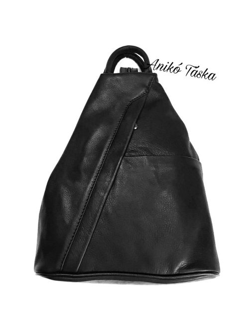 MaxModa olasz bőr háromszög háti fekete