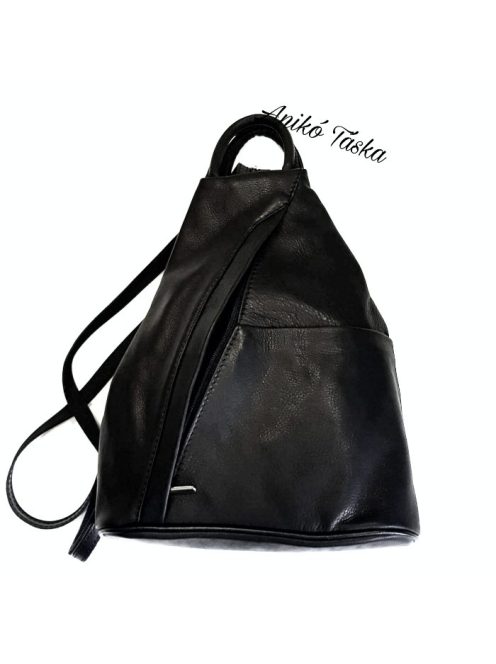 MaxModa olasz bőr háromszög háti fekete