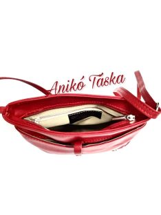 Billenő záras kis női bőr táska bézs