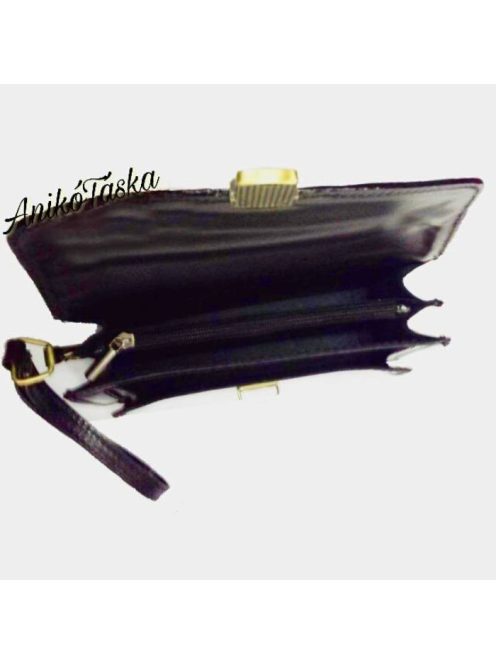 Olasz bőr autós táska férfi fekete