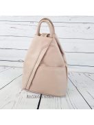 Olasz bőr háti táska púderrózsaszín