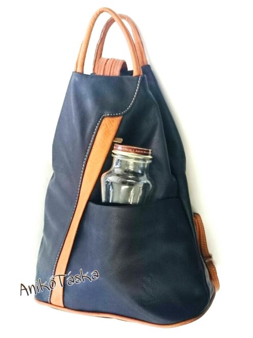 Olasz bőr háti táska púderrózsaszín