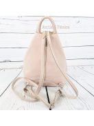 Olasz bőr háti táska púderrózsaszín