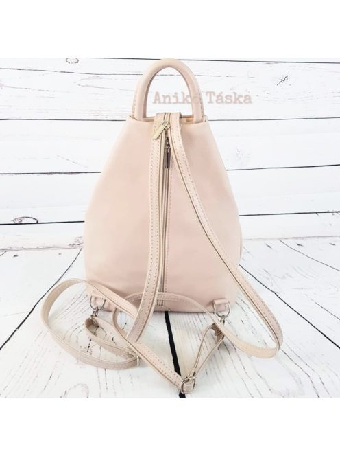 Olasz bőr háti táska púderrózsaszín