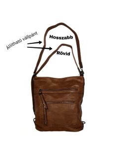 Új Alakítható női hátitáska vagy válltáska barna