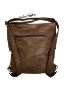 Új Alakítható női hátitáska vagy válltáska barna