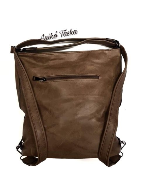 Új Alakítható női hátitáska vagy válltáska barna