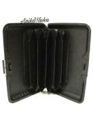 Fém kártyatartó bordás rózsaszín