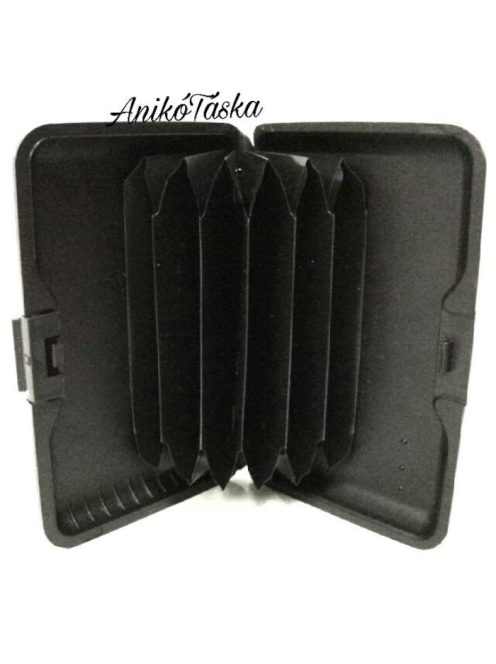 Fém kártyatartó bordás rózsaszín