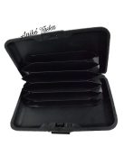 Fém kártyatartó bordás rózsaszín