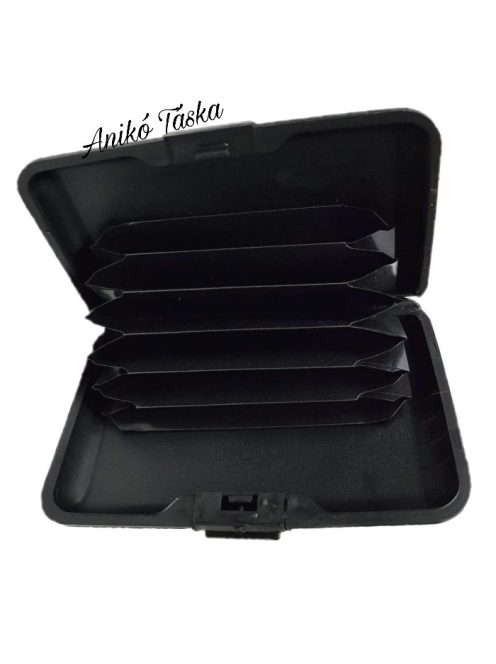 Fém kártyatartó bordás rózsaszín