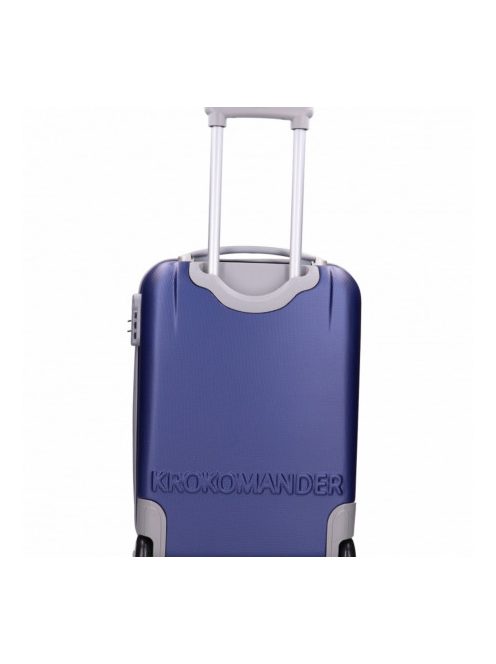 Kézipoggyász bőrönd kék szürke