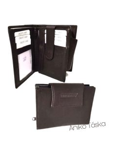   S. BELLMONTE kártyatartós belső patentos pénztárca barna