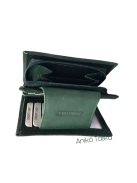 S. BELLMONTE kártyatartós belső patentos pénztárca zöld