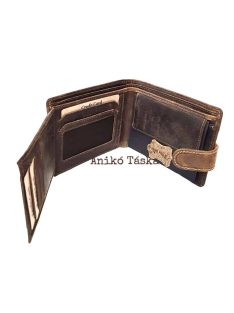   Vadász férfi bőr pénztárca lovas kapcsos belül kihajtós