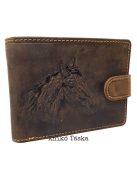 Vadász férfi bőr pénztárca lovas kapcsos belül kihajtós