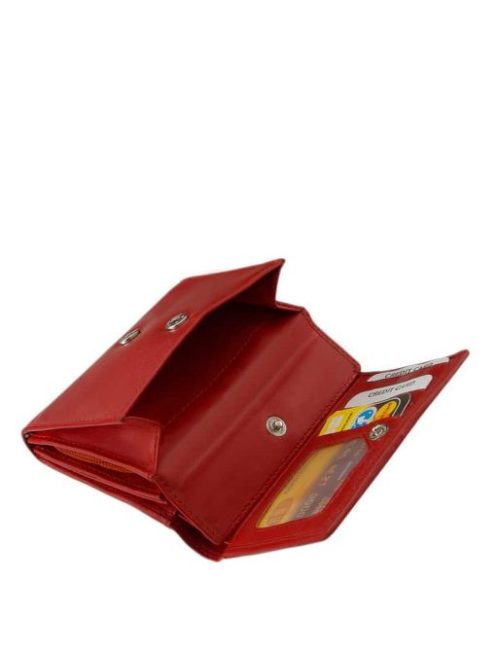 La Scala piros péntárca fedeles bőr dupla aprópénztartóval