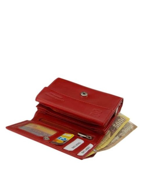 La Scala piros péntárca fedeles bőr dupla aprópénztartóval