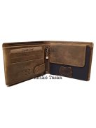 Vadász férfi bőr pénztárca Retró autós zsiga nem kapcsos belül kapcsos