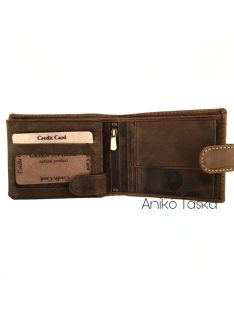   Vadász férfi bőr pénztárca tacsi kapcsos belül kapcsos RFID