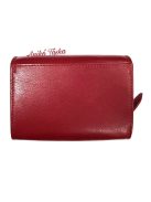 Fedeles bőr női pénztárca dupla aprópénztartóval piros La Scala