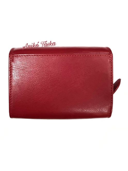 Fedeles bőr női pénztárca dupla aprópénztartóval piros La Scala