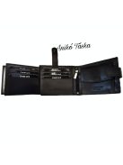 Sok kártyatartós bőr férfi pénztárca fekete