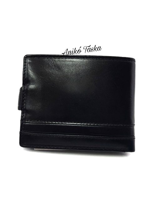 Sok kártyatartós bőr férfi pénztárca fekete
