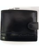 Sok kártyatartós bőr férfi pénztárca fekete