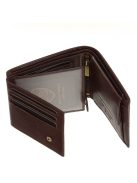 Férfi bőr pénztárca belül patentos sok kártyás barna Vester