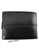 Férfi bőr pénztárca belül patentos sok kártyás fekete Vester