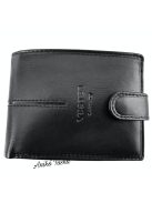 Férfi bőr pénztárca belül patentos sok kártyás fekete Vester