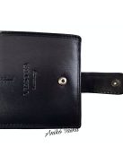 Férfi bőr pénztárca belül patentos sok kártyás fekete Vester