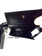 Vester férfi bőr patentos pénztárca kívül belső felhajtós igazolványtartóval barna
